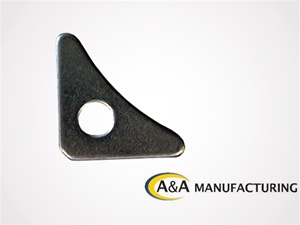 A&A Manufacturing Standard 1/8" Steel Gusset, 1 7/8" Long, 1/2" Hole