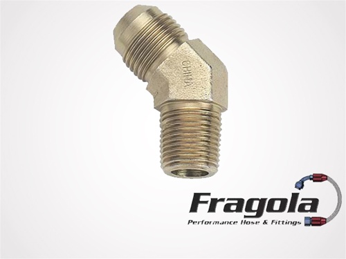 #4 x 1/4 MPT 45° Adapter Fitting Fragola 482344 